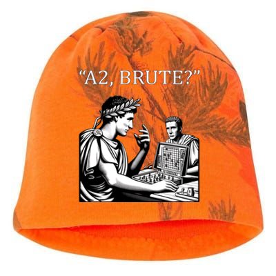 Caesar And Brutus Board Game Meme Funny History Gift Kati - Camo Knit Beanie