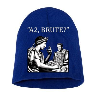 Caesar And Brutus Board Game Meme Funny History Gift Short Acrylic Beanie