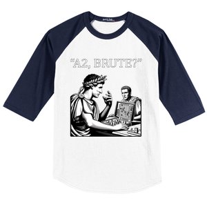 Caesar And Brutus Board Game Meme Funny History Gift Baseball Sleeve Shirt