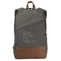 Cigars and Bourbon Good Times Drinking Smoking Cotton Canvas Backpack