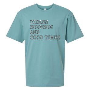 Cigars and Bourbon Good Times Drinking Smoking Sueded Cloud Jersey T-Shirt