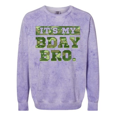 Camouflage Army Birthday Military Bday Camo Celebration Colorblast Crewneck Sweatshirt