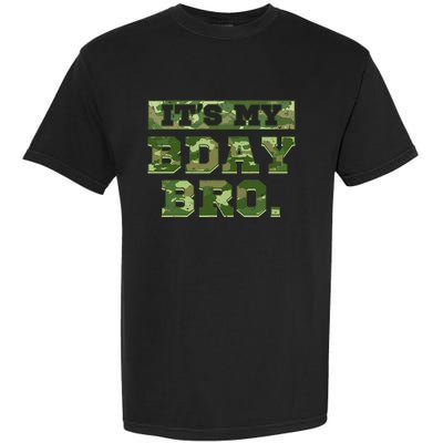 Camouflage Army Birthday Military Bday Camo Celebration Garment-Dyed Heavyweight T-Shirt