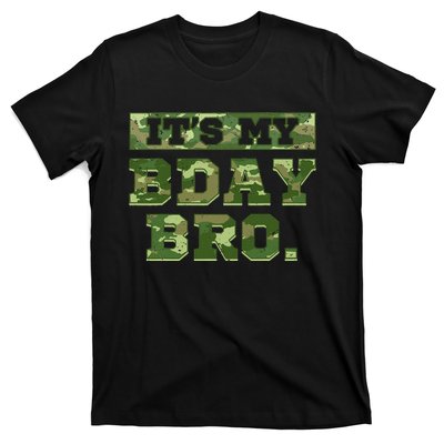 Camouflage Army Birthday Military Bday Camo Celebration T-Shirt