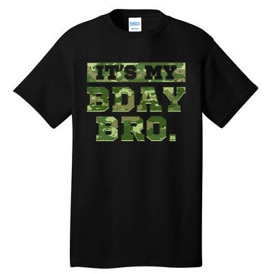 Camouflage Army Birthday Military Bday Camo Celebration Tall T-Shirt