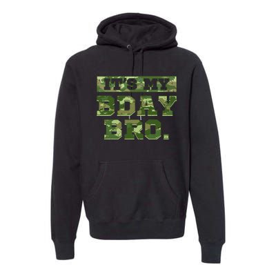 Camouflage Army Birthday Military Bday Camo Celebration Premium Hoodie