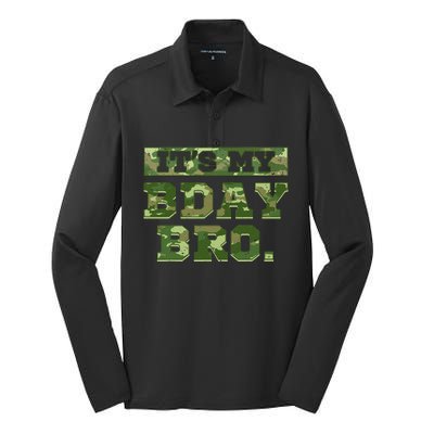 Camouflage Army Birthday Military Bday Camo Celebration Silk Touch Performance Long Sleeve Polo