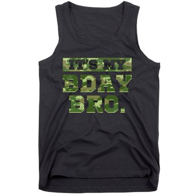 Camouflage Army Birthday Military Bday Camo Celebration Tank Top