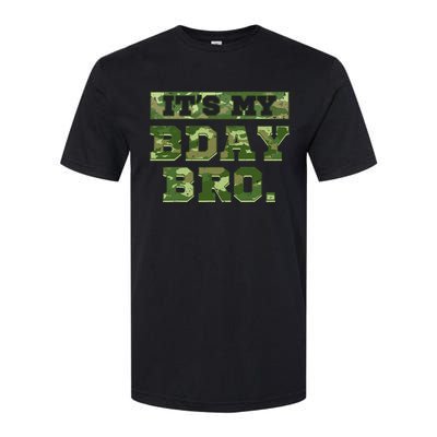 Camouflage Army Birthday Military Bday Camo Celebration Softstyle CVC T-Shirt