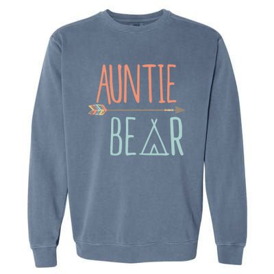 Cute Auntie Bear Meaningful Gift New Aunt Meaningful Gift Garment-Dyed Sweatshirt