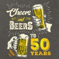 Cheers And Beers To 50 Years Old Beer 50th Birthday Beer Cotton Canvas Backpack