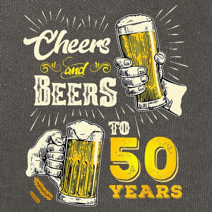 Cheers And Beers To 50 Years Old Beer 50th Birthday Beer Cotton Canvas Backpack