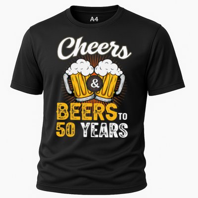 Cheers And Beers To 50 Years Happy Birthday Performance Shirt