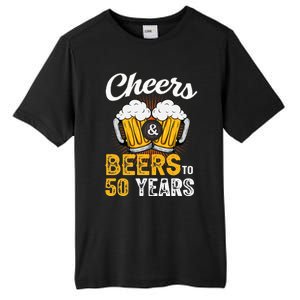 Cheers And Beers To 50 Years Happy Birthday Tall Fusion ChromaSoft Performance T-Shirt