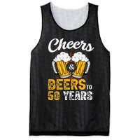 Cheers And Beers To 50 Years Happy Birthday Mesh Reversible Basketball Jersey Tank