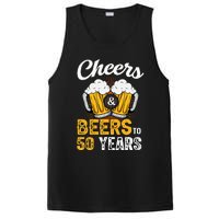 Cheers And Beers To 50 Years Happy Birthday PosiCharge Competitor Tank