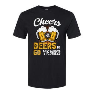 Cheers And Beers To 50 Years Happy Birthday Softstyle CVC T-Shirt