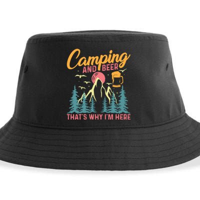 Camping And Beer T Sustainable Bucket Hat