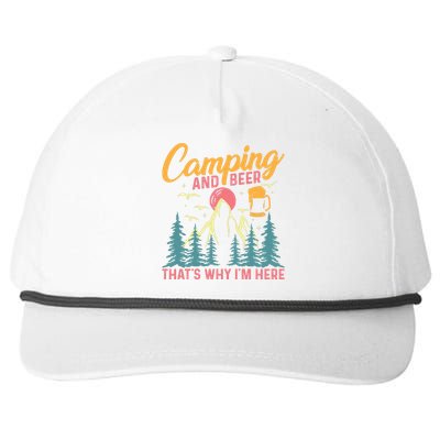 Camping And Beer T Snapback Five-Panel Rope Hat