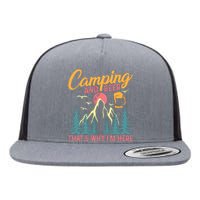 Camping And Beer T Flat Bill Trucker Hat