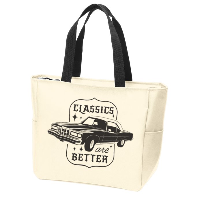 Classics Are Better Vintage Car Gift Zip Tote Bag