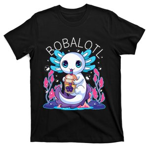 Cute Axolotl Bobalotl Bubble Tea Boba Milk Lover T-Shirt