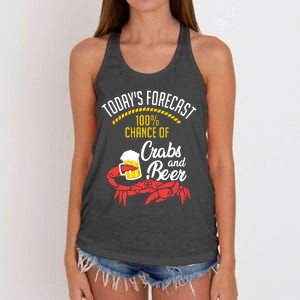 Crabs And Beer Chesapeake Blue Crab Shirts Crabbing Men Women Women's Knotted Racerback Tank