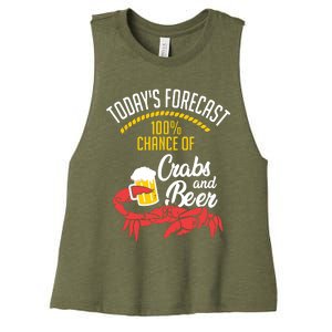 Crabs And Beer Chesapeake Blue Crab Shirts Crabbing Men Women Women's Racerback Cropped Tank