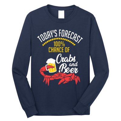 Crabs And Beer Chesapeake Blue Crab Shirts Crabbing Men Women Long Sleeve Shirt