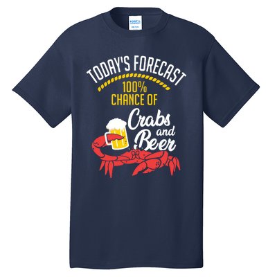 Crabs And Beer Chesapeake Blue Crab Shirts Crabbing Men Women Tall T-Shirt