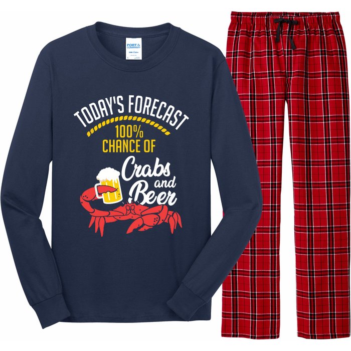 Crabs And Beer Chesapeake Blue Crab Shirts Crabbing Men Women Long Sleeve Pajama Set