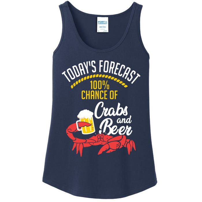 Crabs And Beer Chesapeake Blue Crab Shirts Crabbing Men Women Ladies Essential Tank