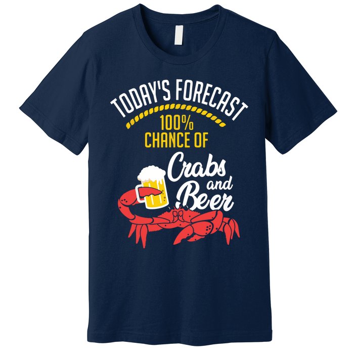 Crabs And Beer Chesapeake Blue Crab Shirts Crabbing Men Women Premium T-Shirt