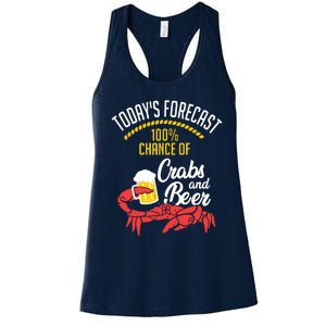 Crabs And Beer Chesapeake Blue Crab Shirts Crabbing Men Women Women's Racerback Tank