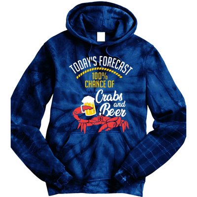 Crabs And Beer Chesapeake Blue Crab Shirts Crabbing Men Women Tie Dye Hoodie