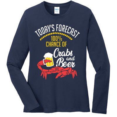 Crabs And Beer Chesapeake Blue Crab Shirts Crabbing Men Women Ladies Long Sleeve Shirt