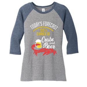 Crabs And Beer Chesapeake Blue Crab Shirts Crabbing Men Women Women's Tri-Blend 3/4-Sleeve Raglan Shirt