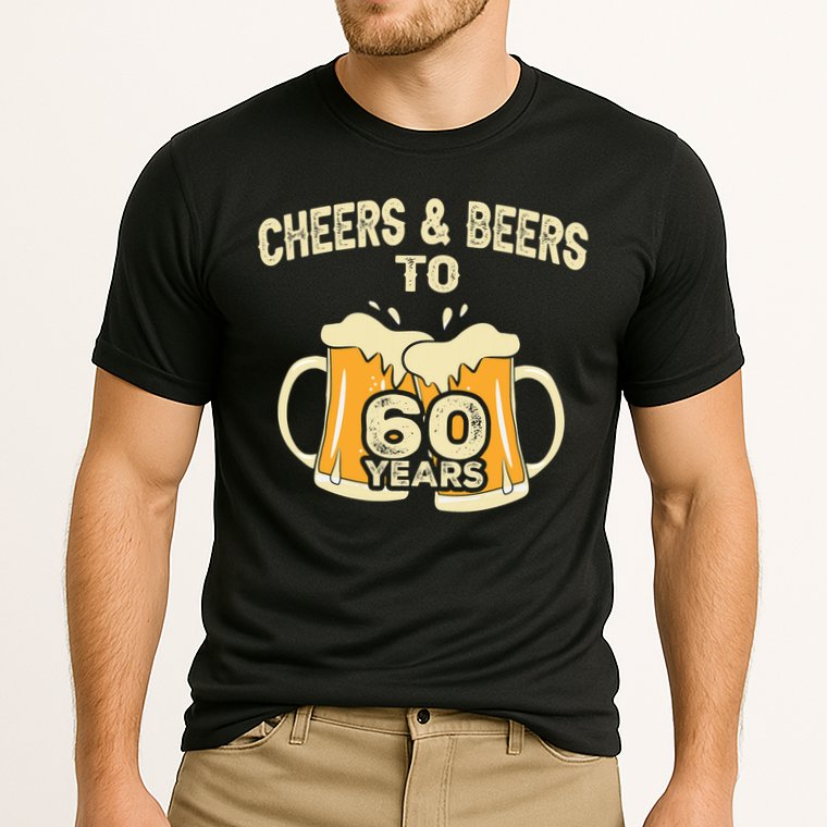 Cheers And Beers To 60 Years Old Birthday 60th Birthday Cooling Performance Crew T-Shirt