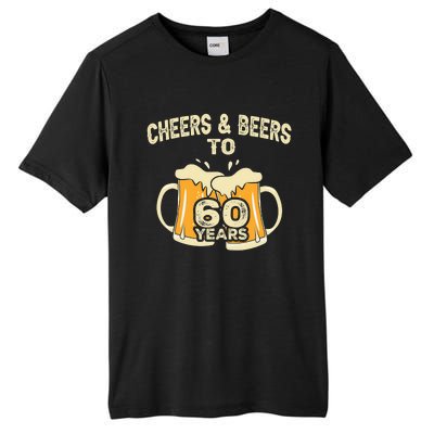 Cheers And Beers To 60 Years Old Birthday 60th Birthday Tall Fusion ChromaSoft Performance T-Shirt