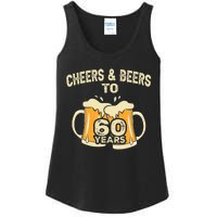 Cheers And Beers To 60 Years Old Birthday 60th Birthday Ladies Essential Tank