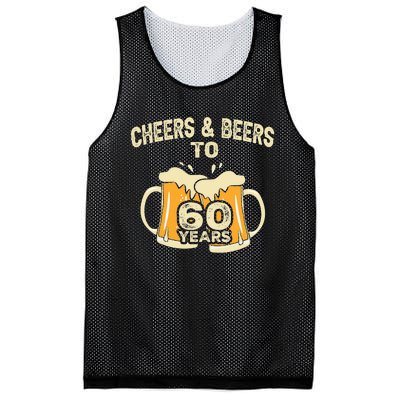 Cheers And Beers To 60 Years Old Birthday 60th Birthday Mesh Reversible Basketball Jersey Tank