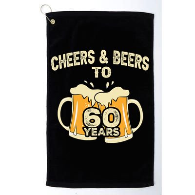 Cheers And Beers To 60 Years Old Birthday 60th Birthday Golf Towel