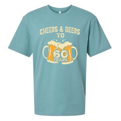 Cheers And Beers To 60 Years Old Birthday 60th Birthday Sueded Cloud Jersey T-Shirt