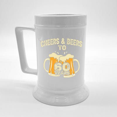 Cheers And Beers To 60 Years Old Birthday 60th Birthday Beer Stein