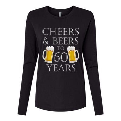 Cheers and Beers to 60 Years - 60th Birthday Gift Womens Cotton Relaxed Long Sleeve T-Shirt