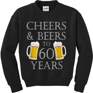 Cheers and Beers to 60 Years - 60th Birthday Gift Kids Sweatshirt