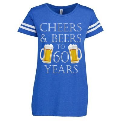 Cheers and Beers to 60 Years - 60th Birthday Gift Enza Ladies Jersey Football T-Shirt