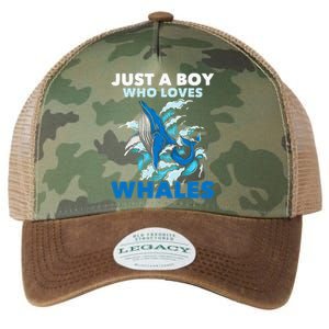 CJust A Boy Who Loves Whales Marine Biologist Whale Lover Legacy Tie Dye Trucker Hat