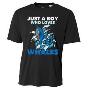 CJust A Boy Who Loves Whales Marine Biologist Whale Lover Cooling Performance Crew T-Shirt