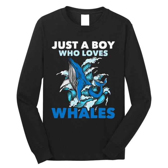 CJust A Boy Who Loves Whales Marine Biologist Whale Lover Long Sleeve Shirt